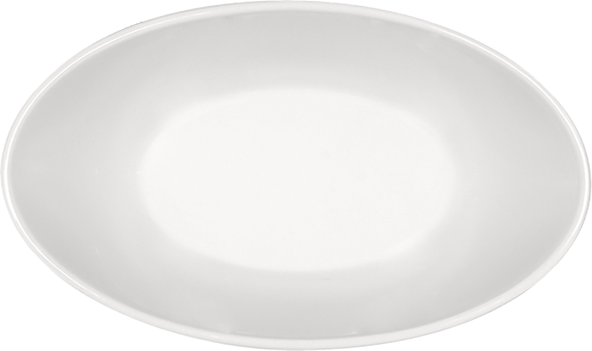 Leere weiße Servierschale, B2B-Gastronomie