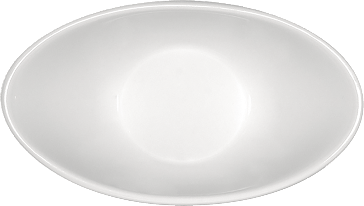 Weiße, konische Schale, minimalistisch.