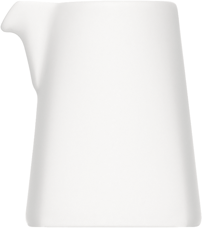 Weißer Porzellan-Milchkännchen.