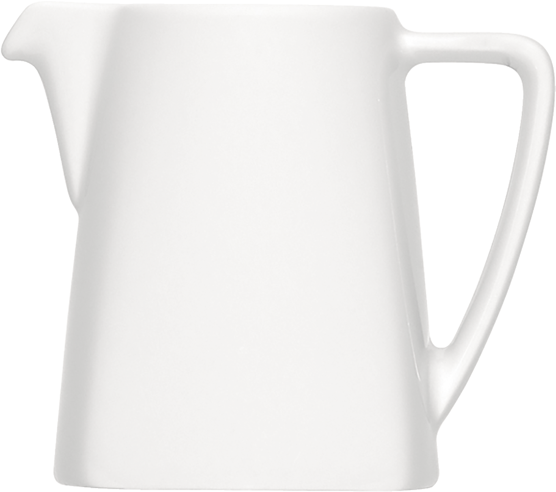 Weißer Porzellan-Milchkännchen.