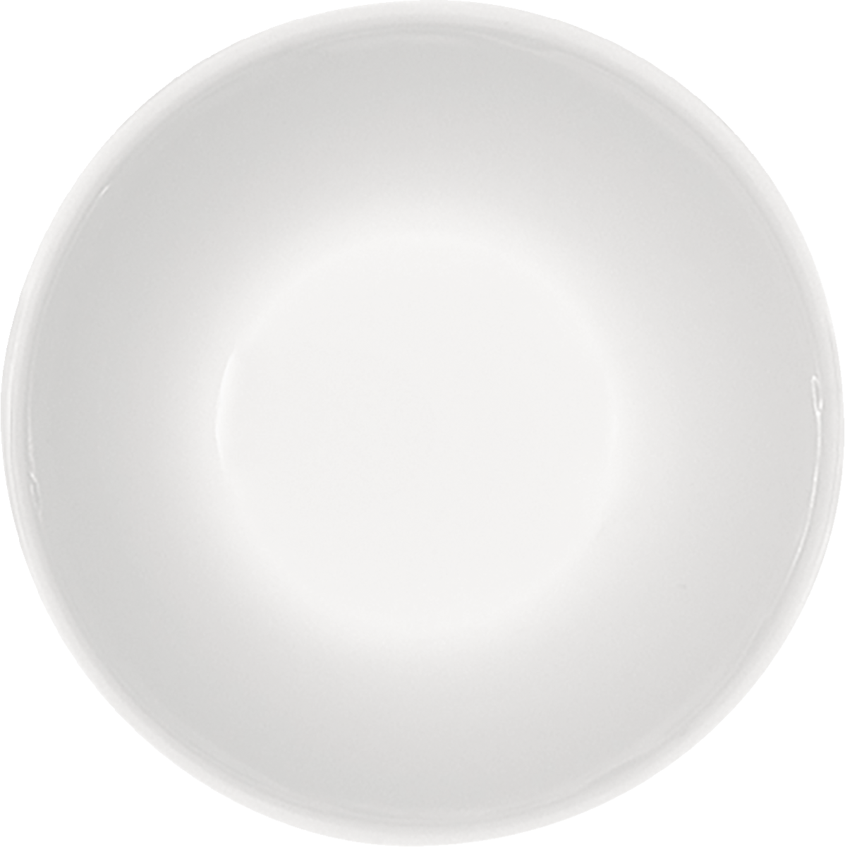 Weiße, konische Schüssel, minimalistisch.