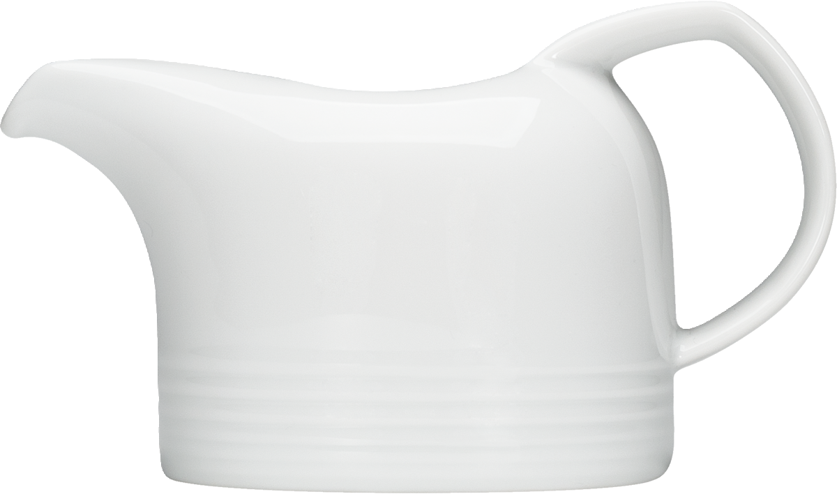 Weißer Porzellan-Milchkännchen.