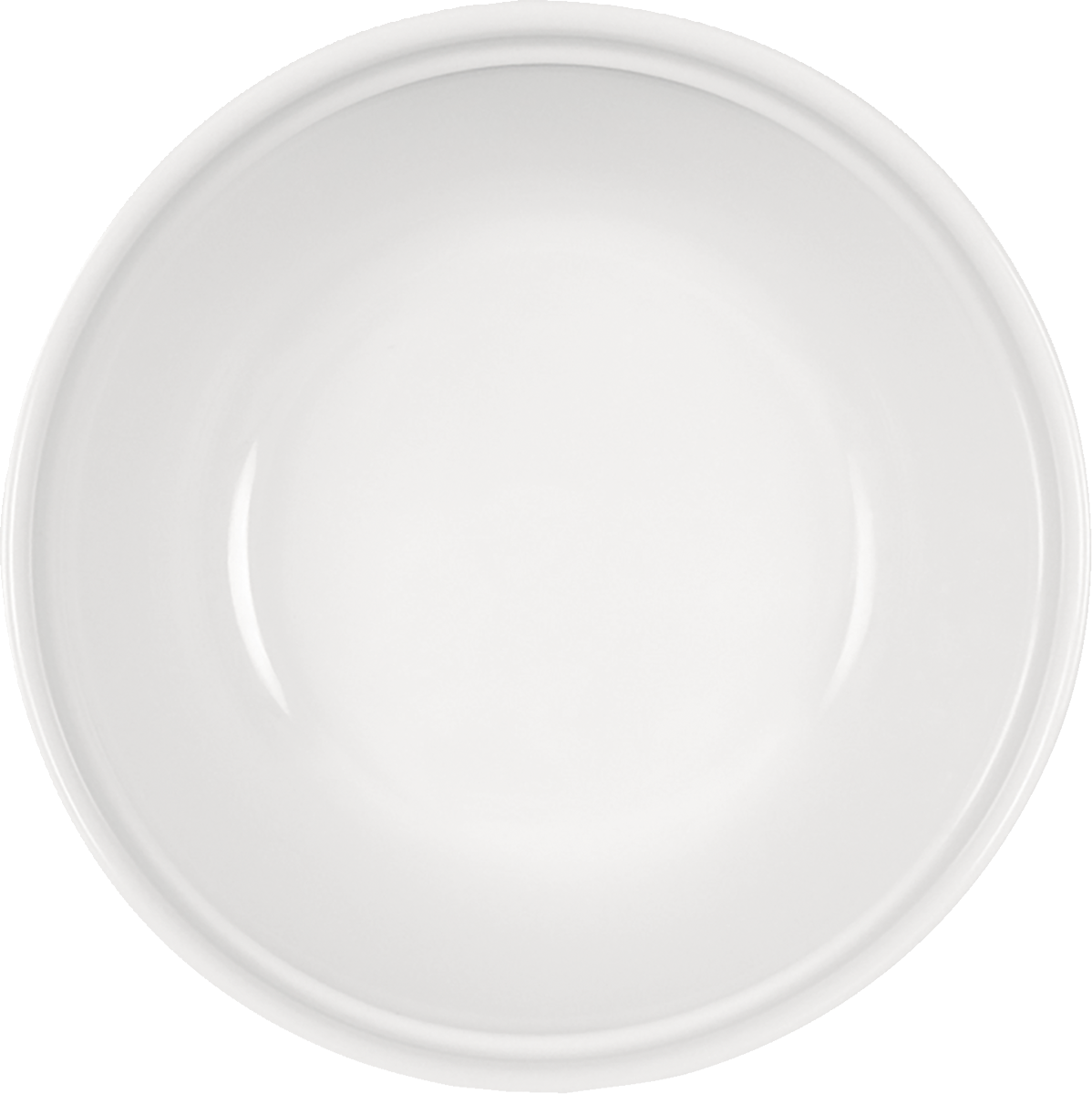 Weiße Schüssel, schlichtes Design.