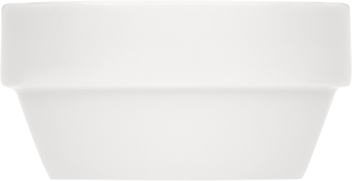 Weiße Schüssel, schlichtes Design.