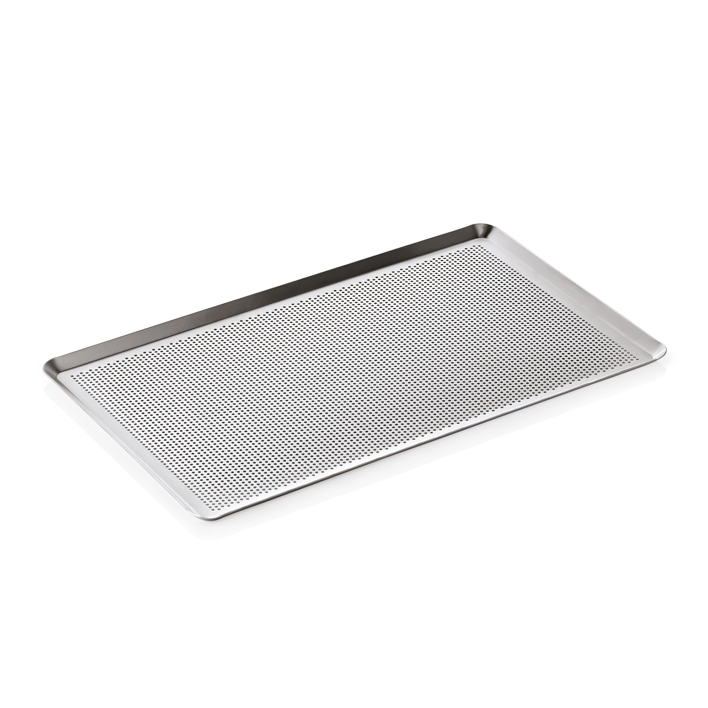 Perforiertes Backblech aus Metall.