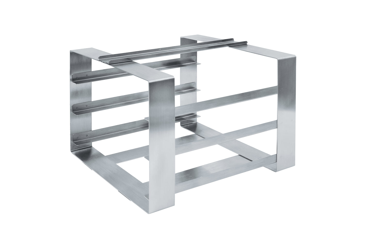 Edelstahl-Gestell für Gastronomie-Möbel.