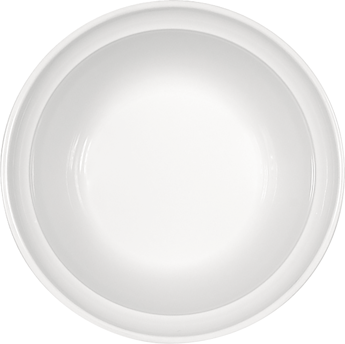 Weiße Schüssel, schlichtes Design.