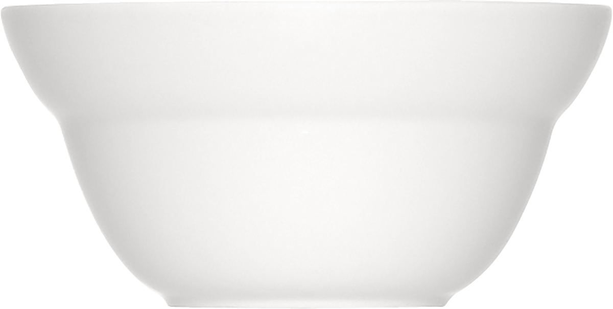 Weiße Schüssel, schlichtes Design.
