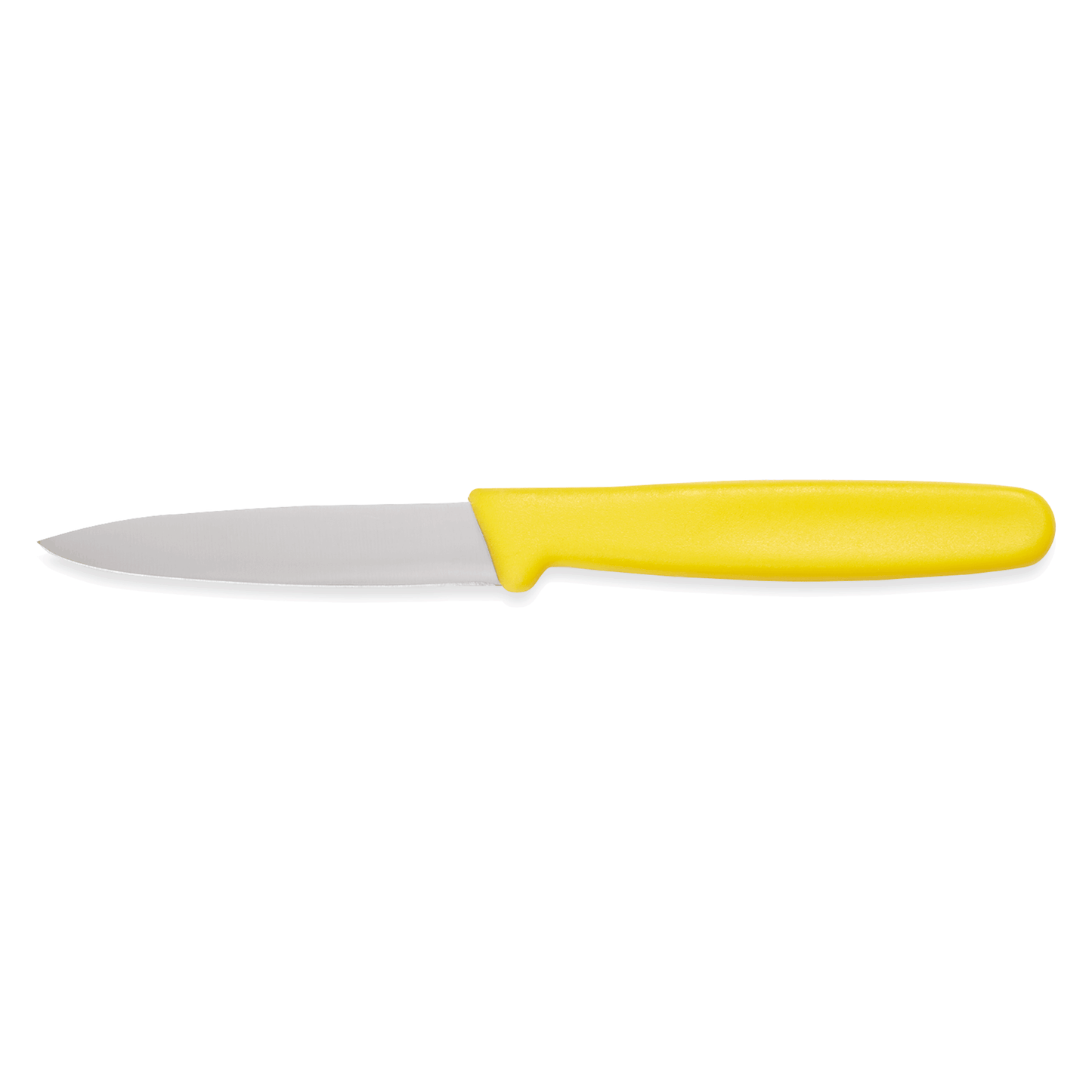 Gelbes Küchenmesser mit gelbem Griff.