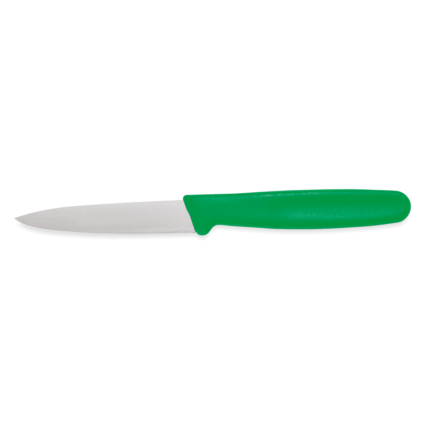 Grünes Küchenmesser mit Klinge.