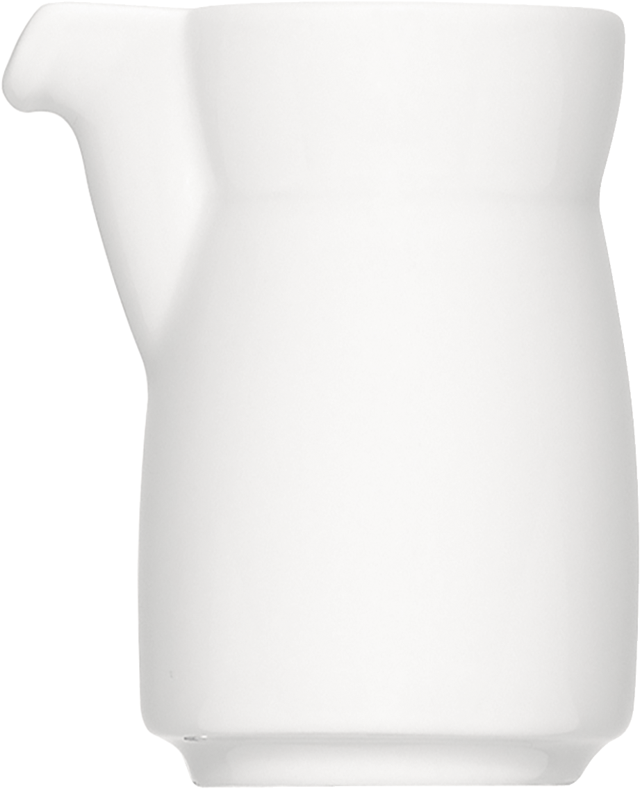 Weißer Porzellan-Milchkännchen.