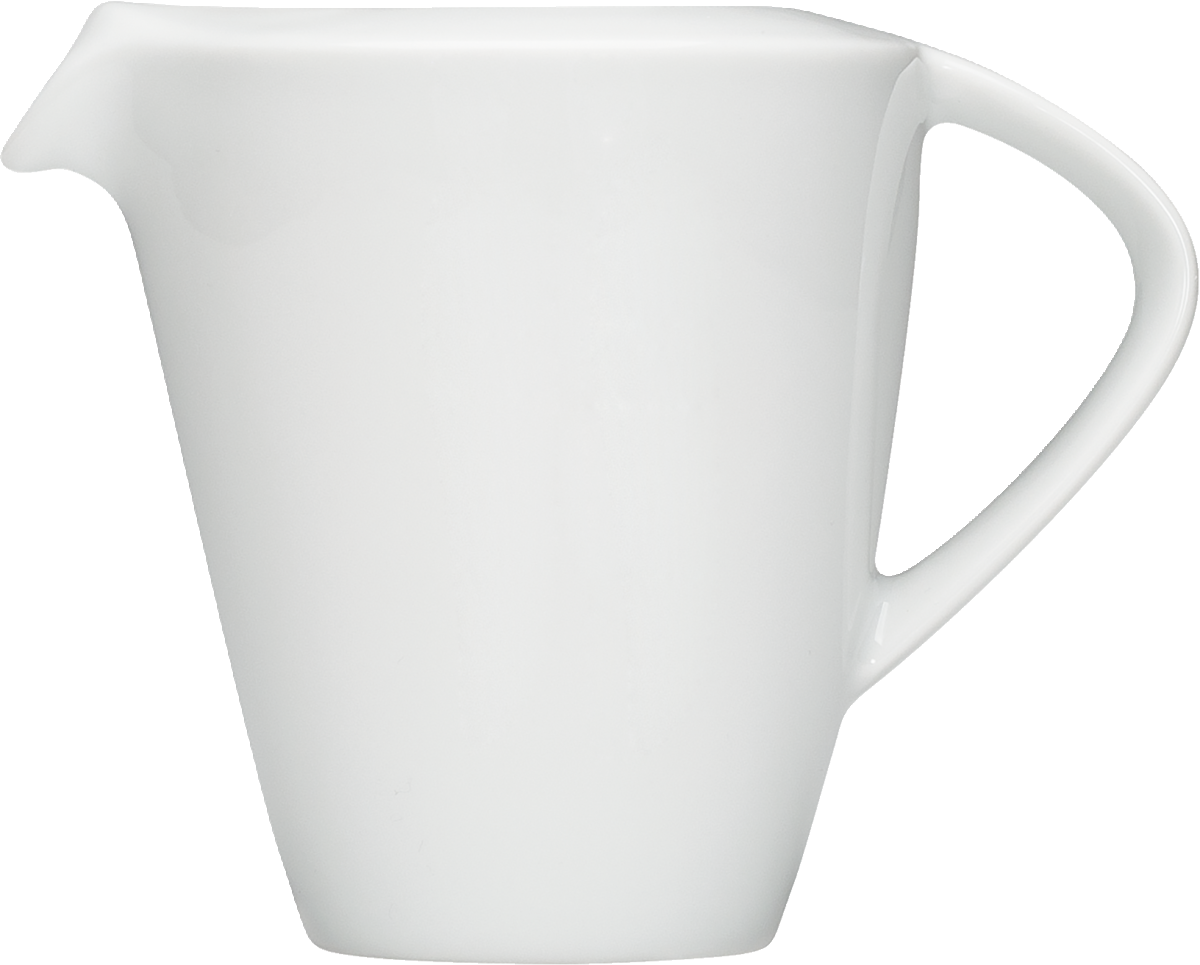 Weißer Porzellan-Milchkännchen.