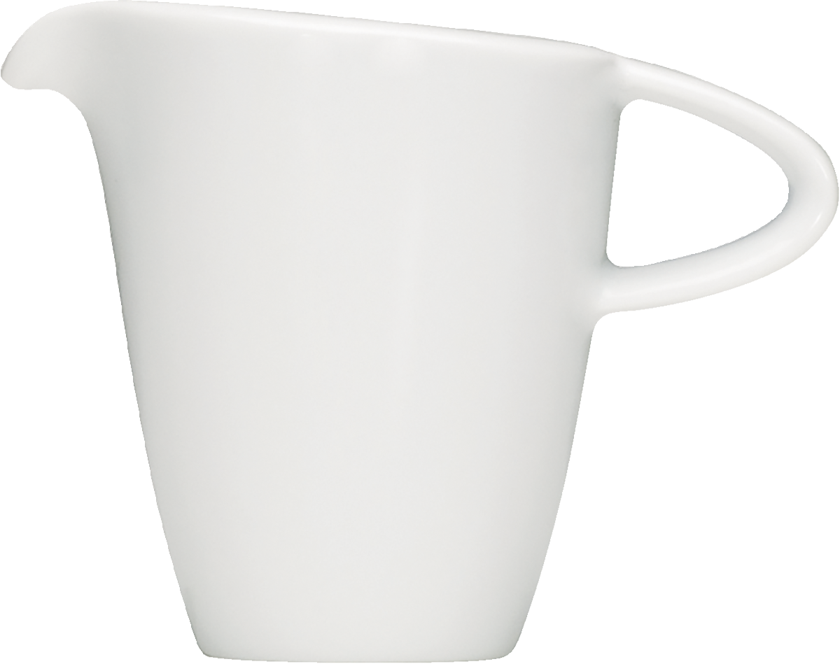 Weißer Porzellan-Milchkännchen.