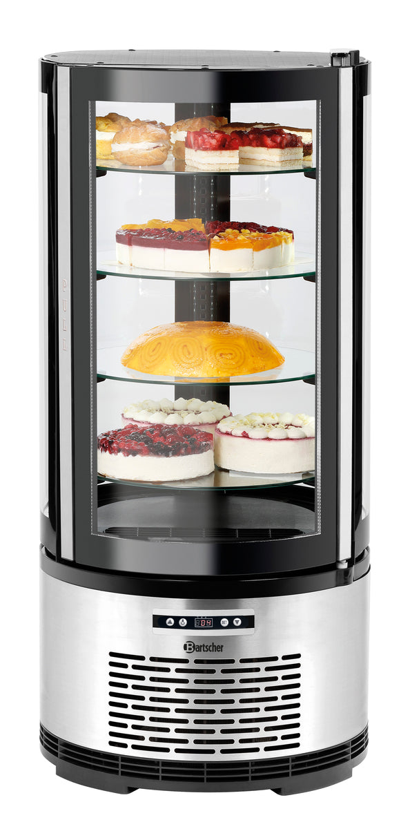 Kühlvitrine mit Kuchen und Torten.
