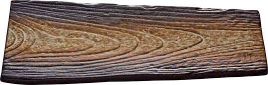 Rechteckige, holzähnliche Servierplatte.