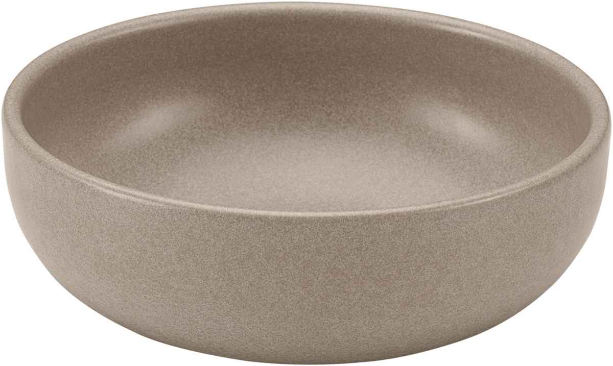 Beige Schale aus Keramik.