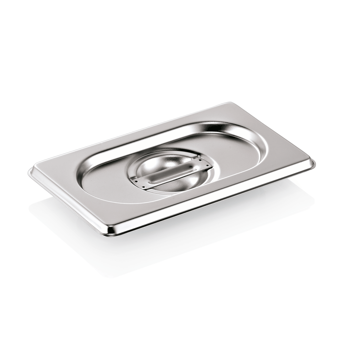 Edelstahl-Gastronorm-Behälterdeckel, rechteckig.