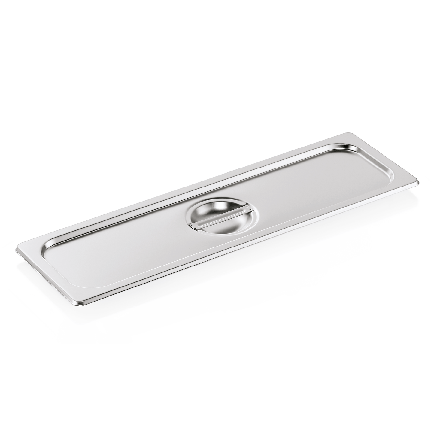 Edelstahl-Gastronorm-Deckel mit Griff.