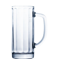 Glas Bierkrug mit Henkel