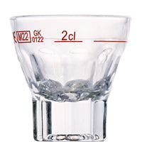 Schussglas mit 2 cl Markierung