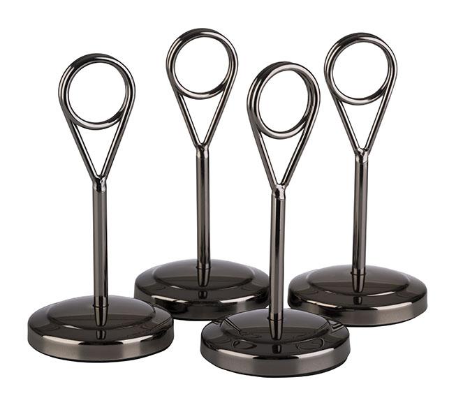 Kartenhalter, 4er Set, Ø 5 cm, H: 10,5 cm