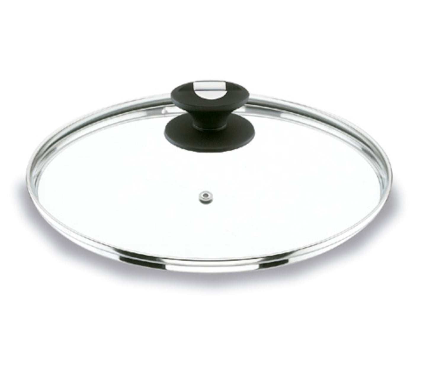Topfdeckel aus Glas mit Griff.