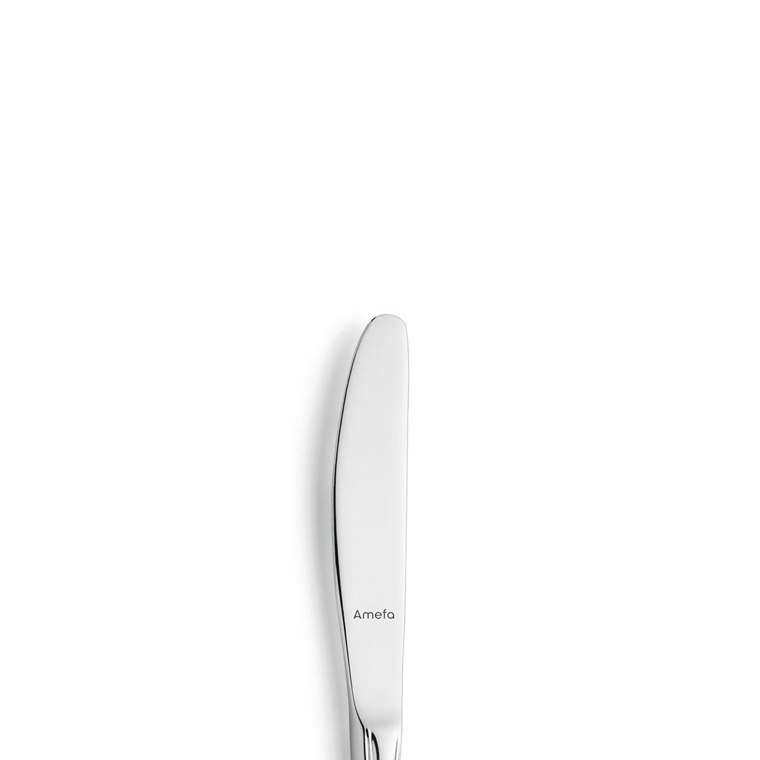 Silbernes Messer mit glattem Griff.
