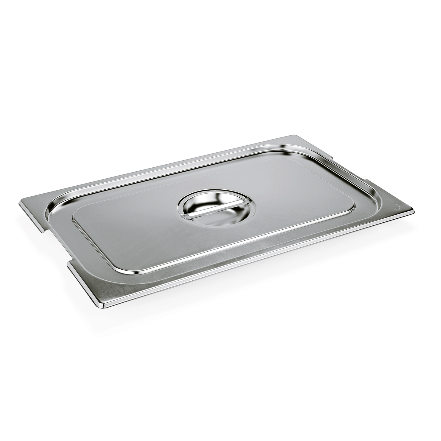 Edelstahl-Gastronorm-Behälterdeckel.