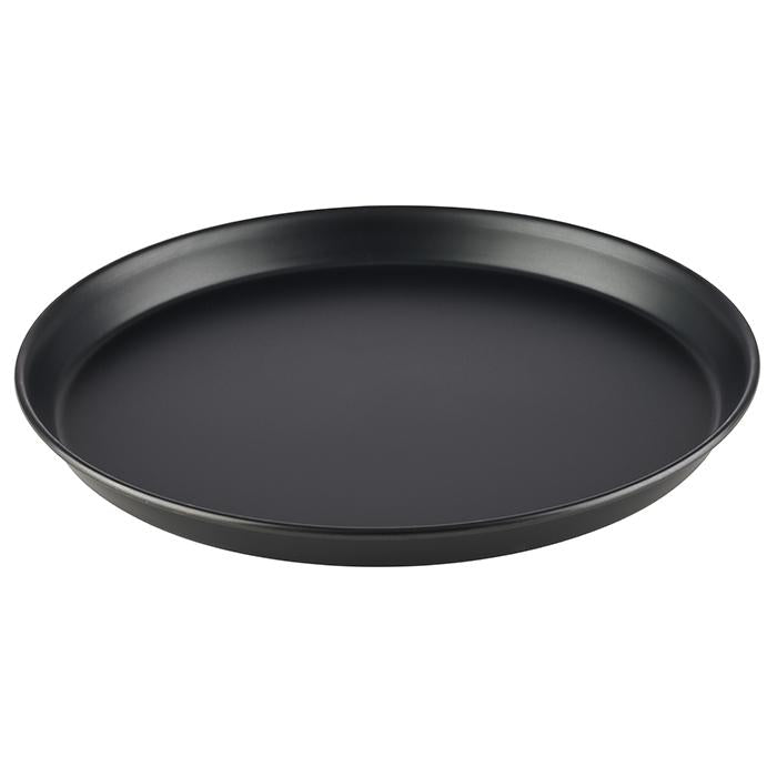 Schwarzes rundes Tablett für Gastronomie.