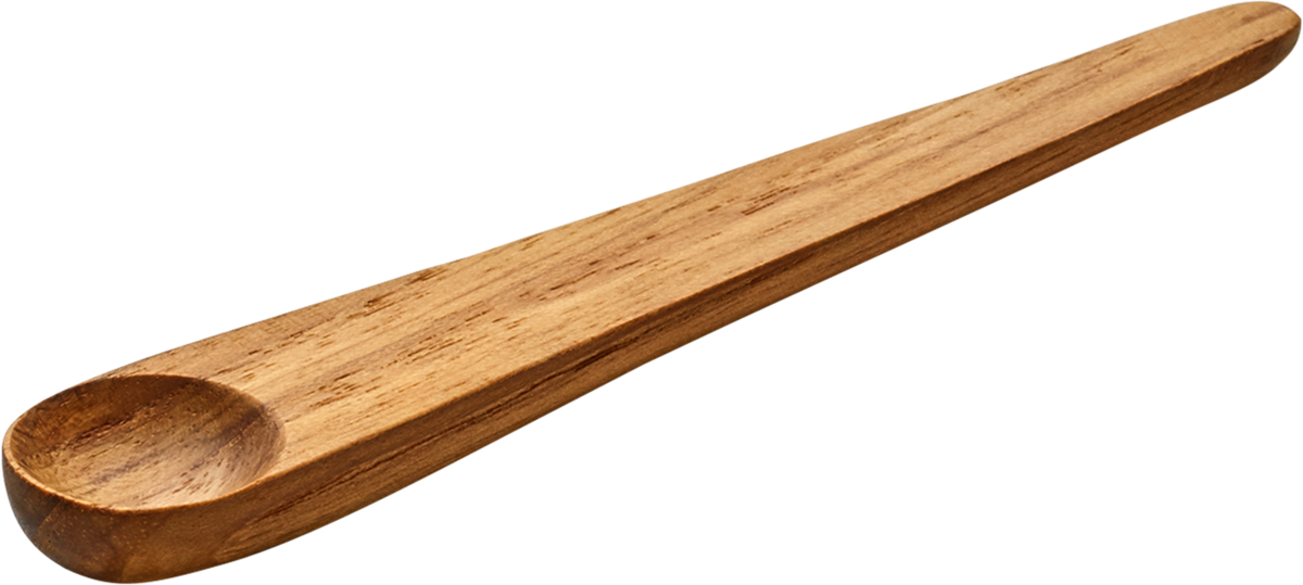 Holzlöffel aus Holz, schräg.