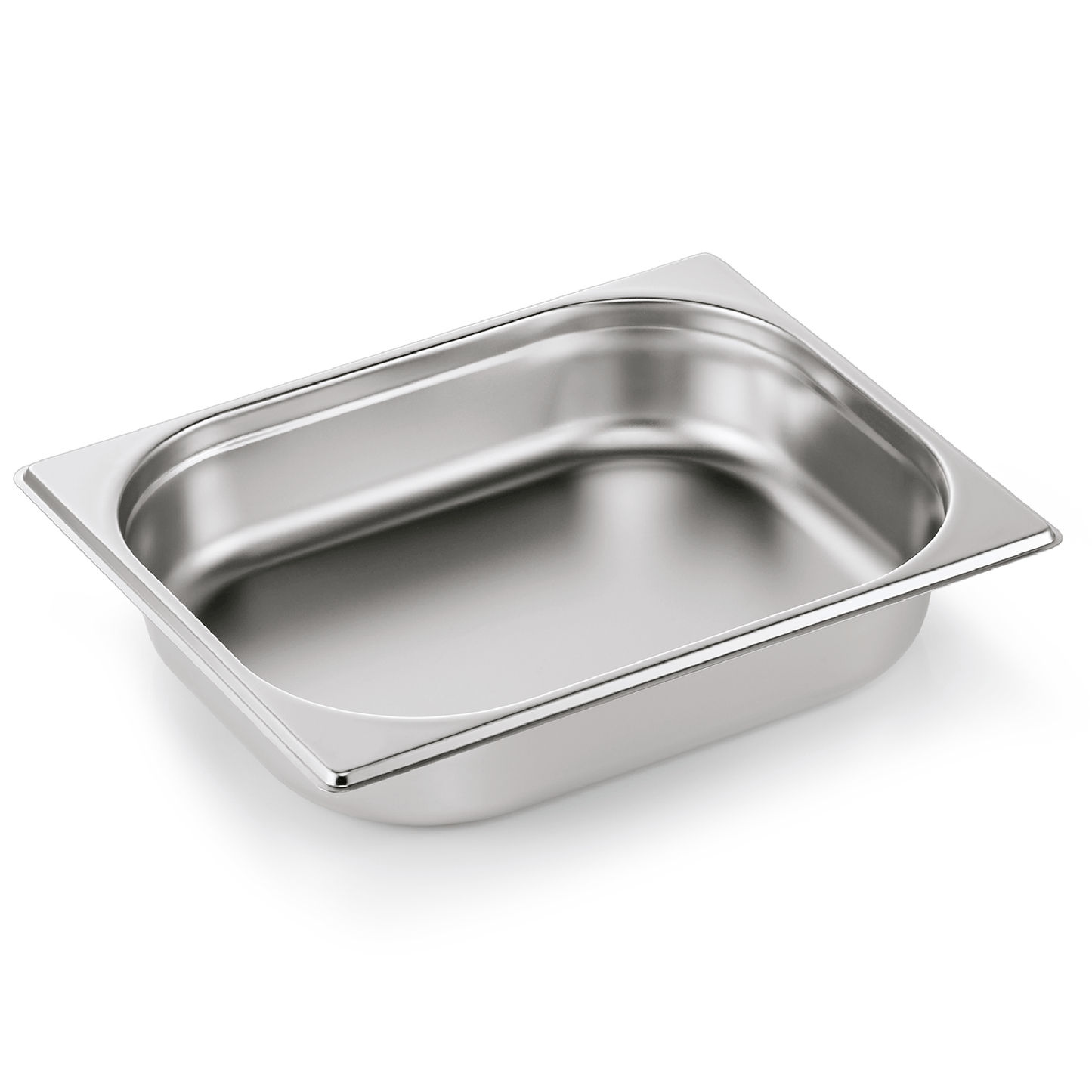 Edelstahl-Gastronormbehälter für Küche.