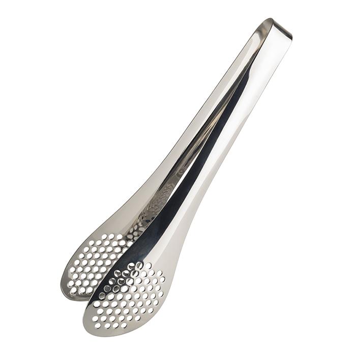 Metallzange mit Löchern, Edelstahl.