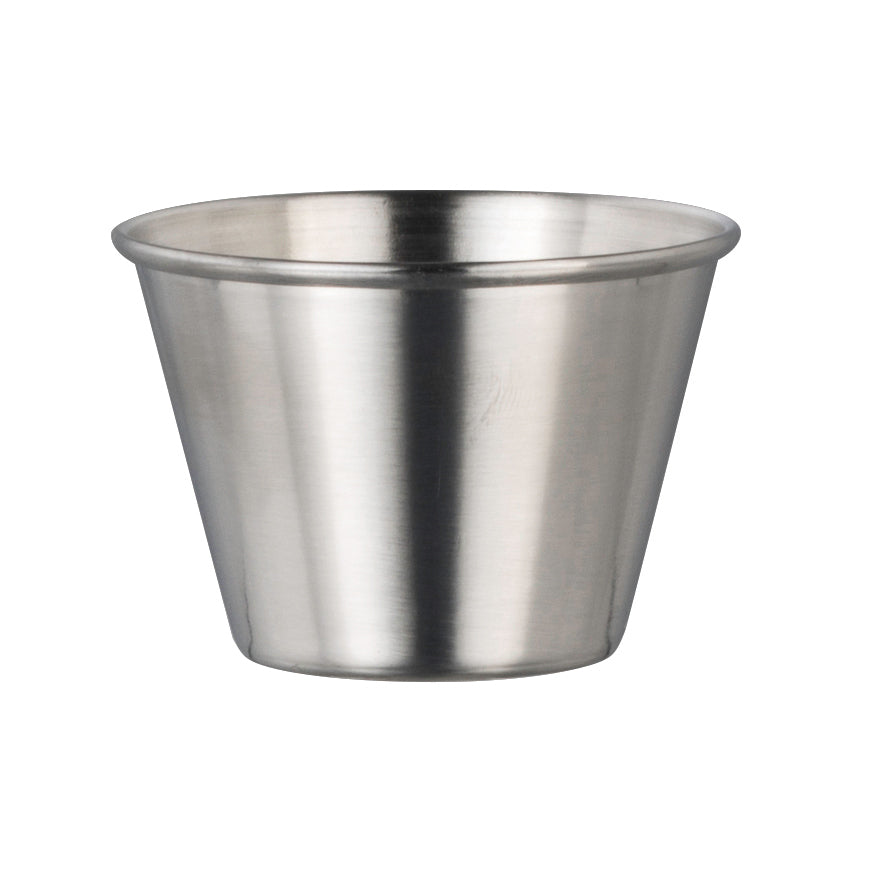 Metallbecher für Saucen oder Dips.