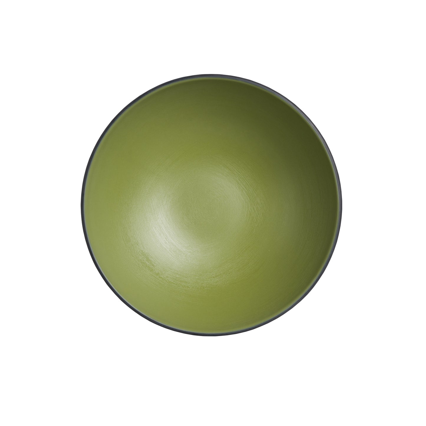 Grüne Schüssel, Draufsicht, leer.