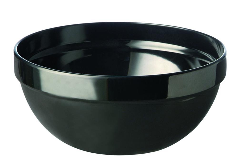 Schwarze Schüssel aus Melamin.