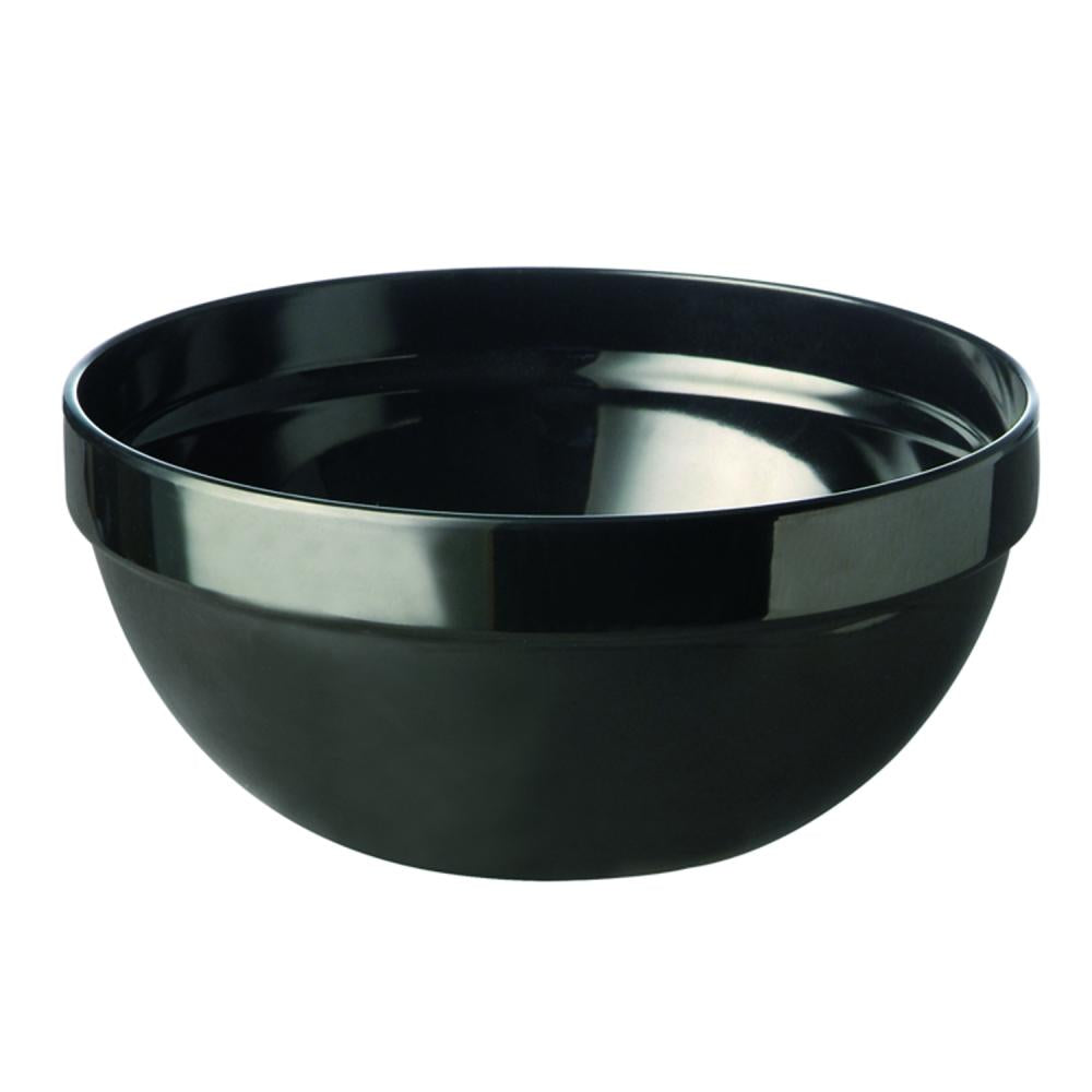 Schwarze Schüssel aus Melamin.