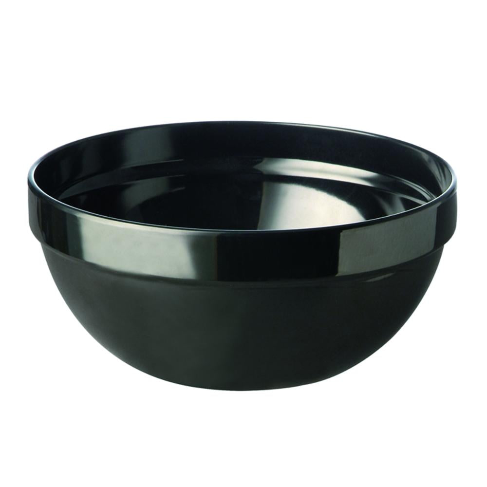 Schwarze Schüssel aus Melamin.