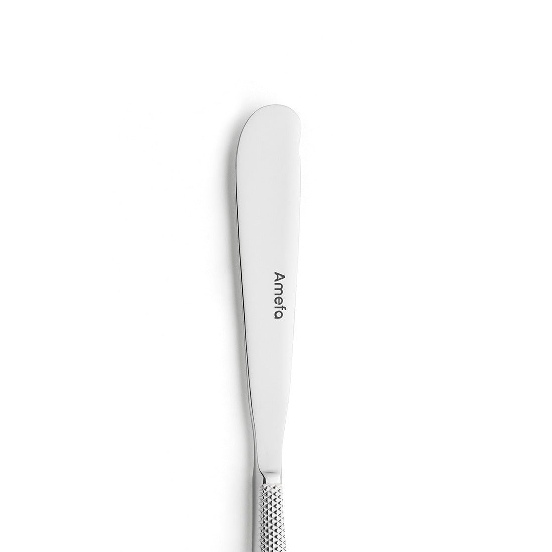 Buttermesser aus Edelstahl mit graviertem Logo.