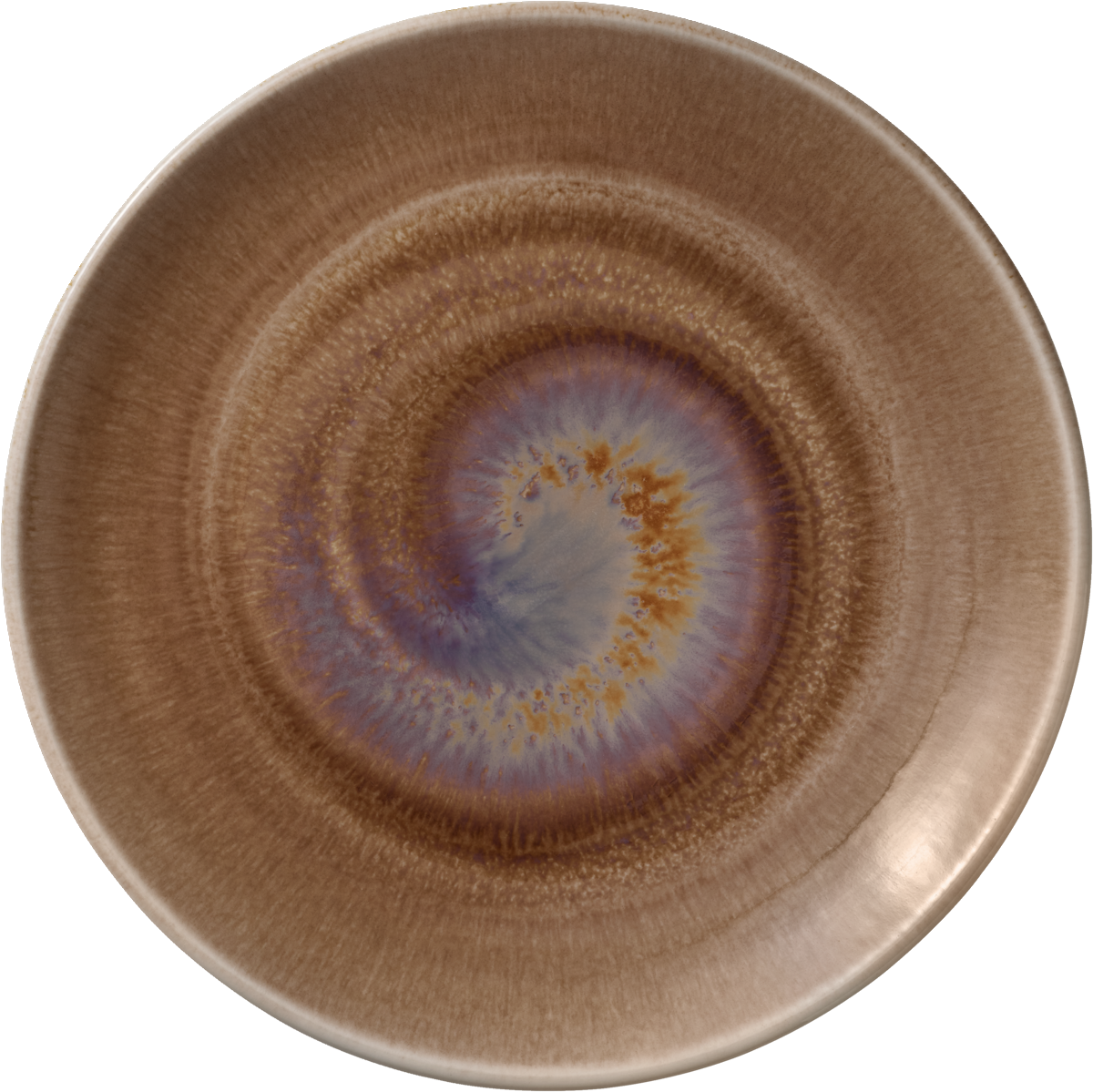 Keramikteller mit spiralförmigem Muster.
