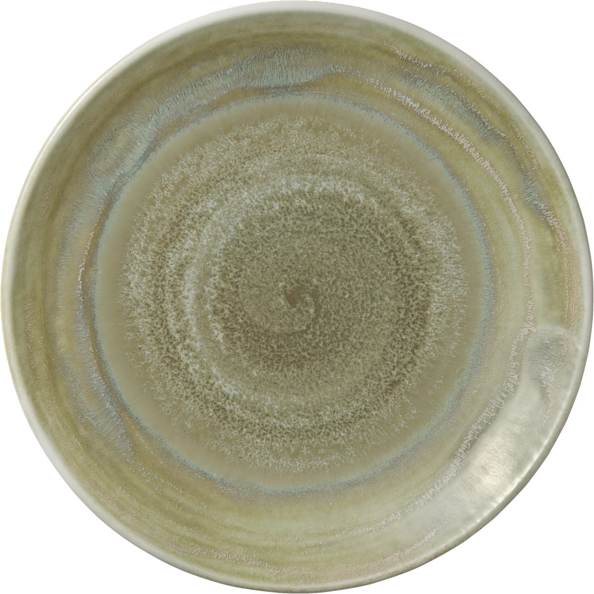 Keramikteller mit spiralförmigem Muster.