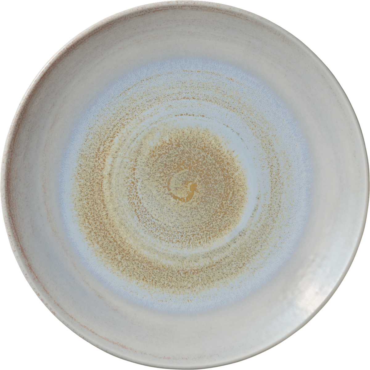 Keramikteller mit spiralförmigem Muster.