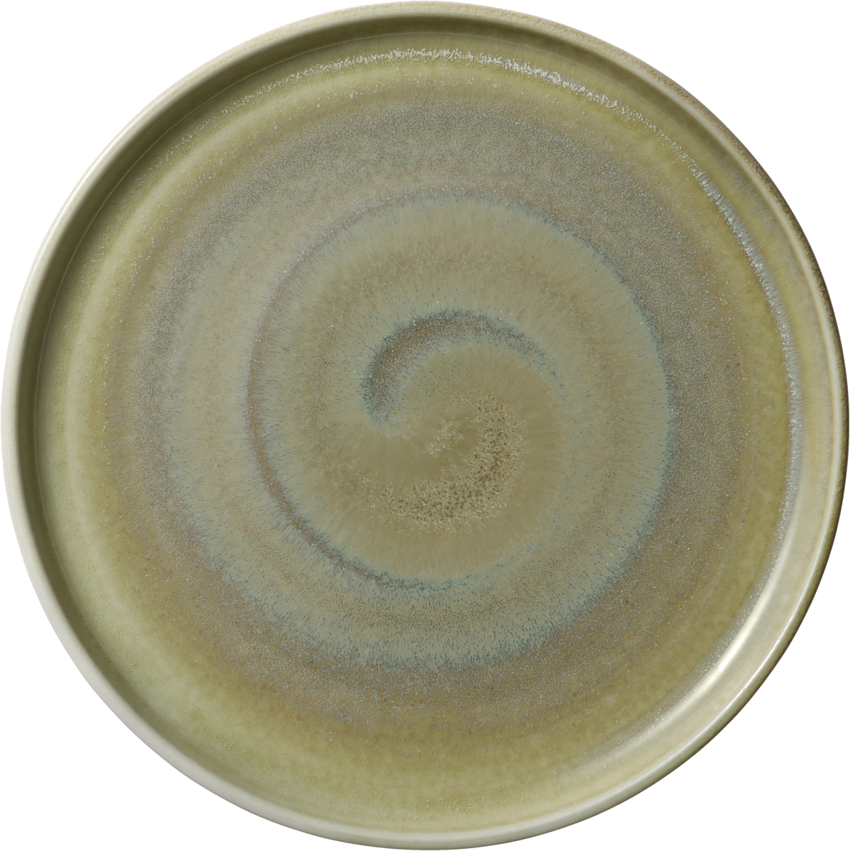 Teller mit spiralförmigem Muster.