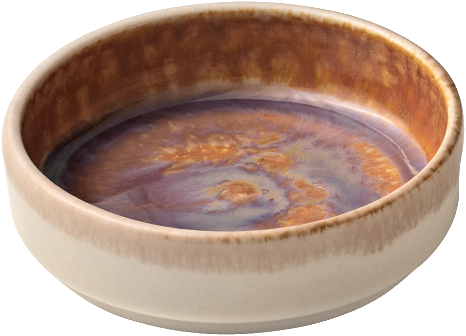 Kleine, dekorative Schale, braun-violett.