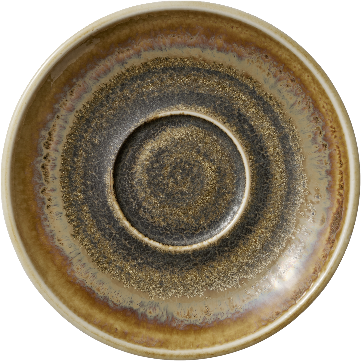 Keramikteller mit rustikalem Design.