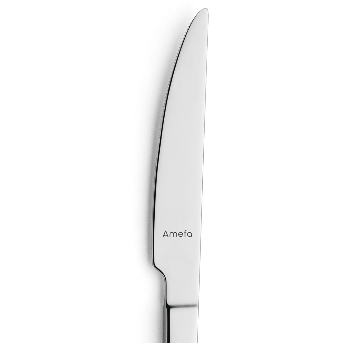 Silbernes Tafelmesser mit glatter Klinge.