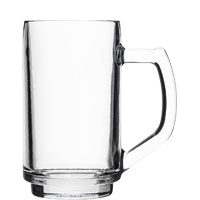 Leerer Bierkrug aus Glas