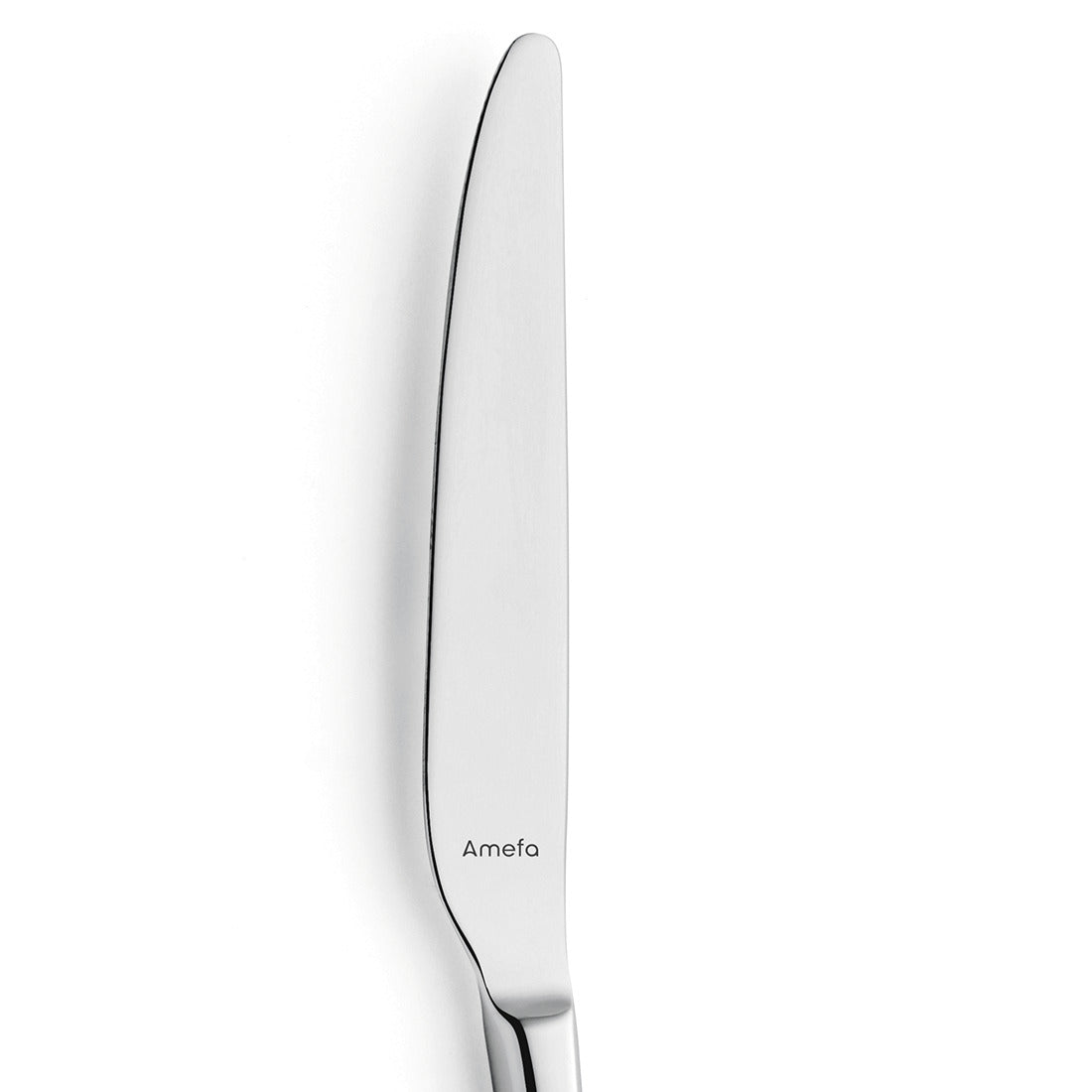 Silbernes Messer mit glatter Klinge, Amefa-Logo.