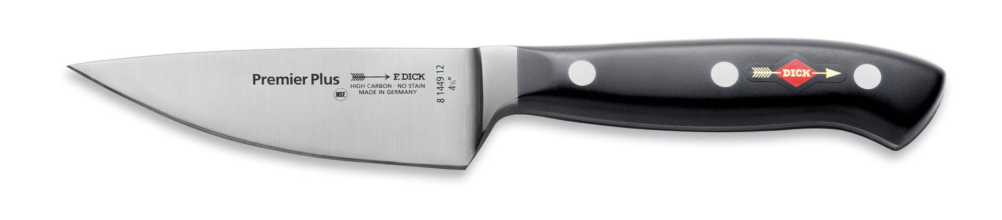 Kochmesser mit schwarzem Griff.