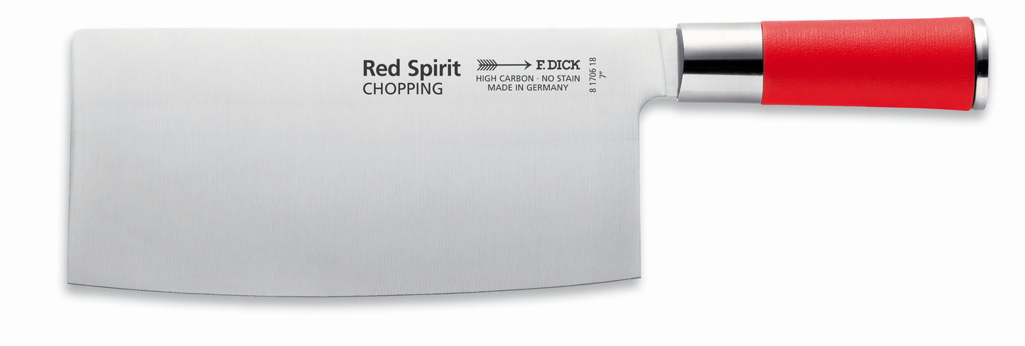 Hackmesser mit rotem Griff.