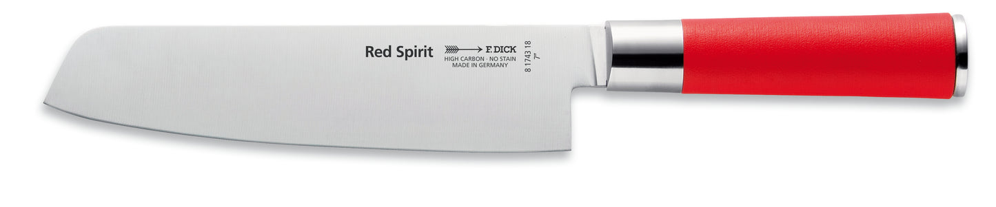 Kochmesser mit rotem Griff.